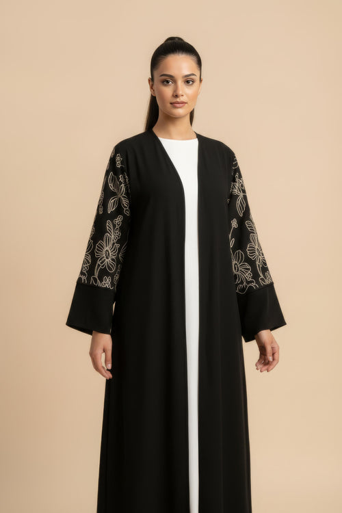 Amina Abaya Due Pezzi in Nero