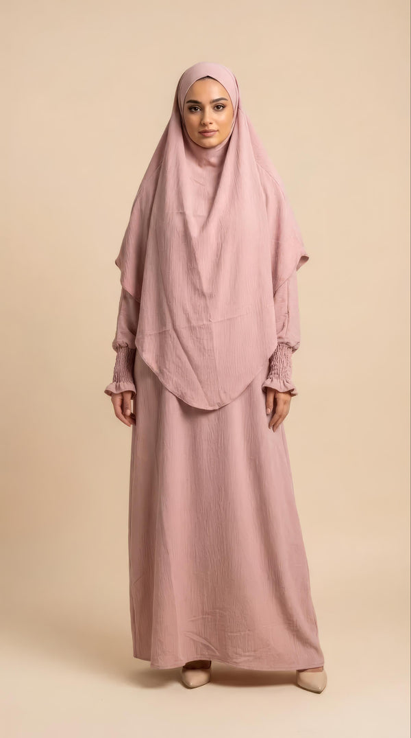 Amina Khimar-Zweiteiler in Rosa