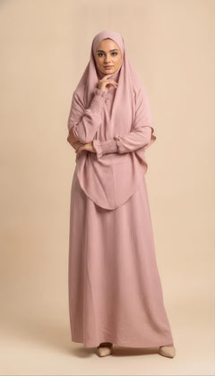 Set Khimar Amina in Rosa