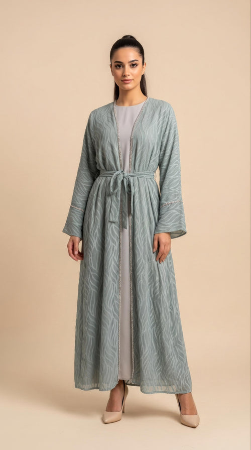 Amira Abaya-Zweiteiler in Hellblau
