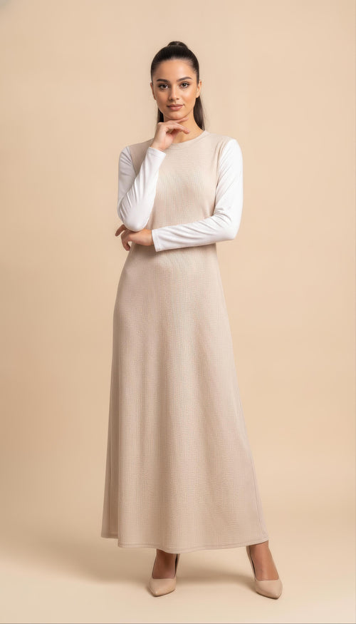 Sottoveste in cotone - Beige