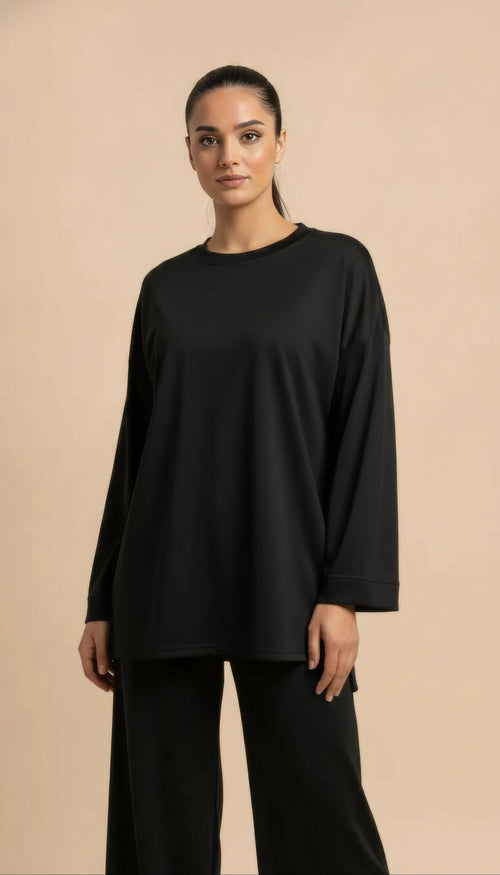 Comfy Zweiteiler Schwarz