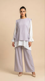 Coordinato Tre Pezzi Élise in Grigio Chiaro