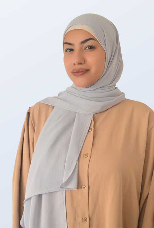 Soft Hijab Himmelgrau