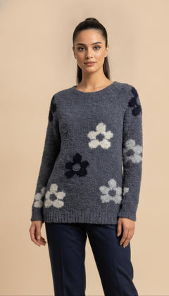 Maglione Flora Blu jeans