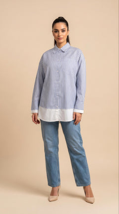 Striped oversize shirt