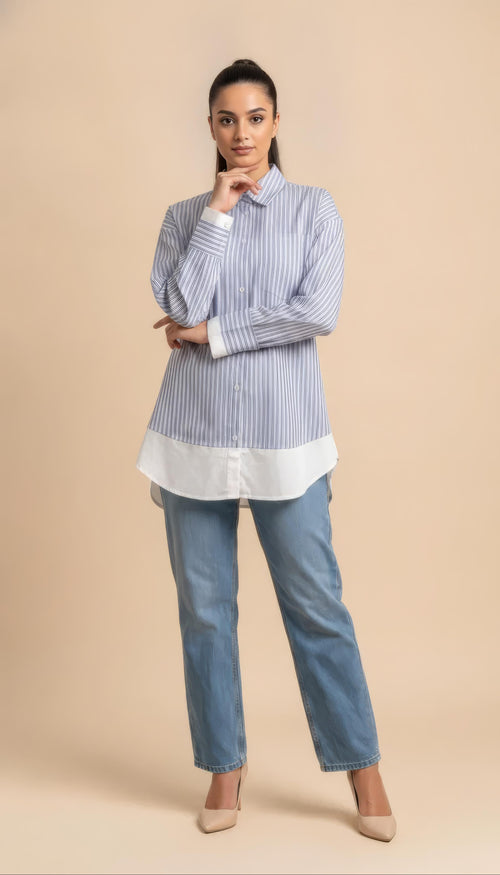 Striped oversize shirt