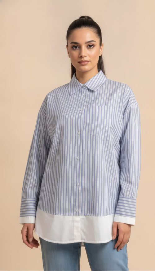 Gestreiftes Oversize-Hemd