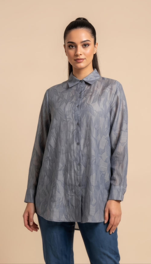 Hana Bluse aus Tencel in Hellblau
