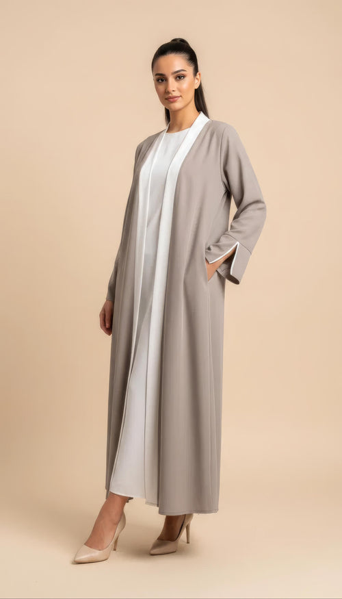 Layali Abaya Taupe/Beige