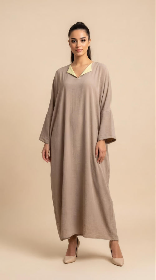 Layan Abaya in Taupe