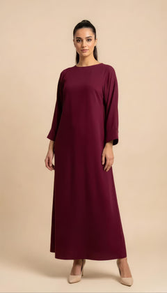 Abaya Layla Bordeaux