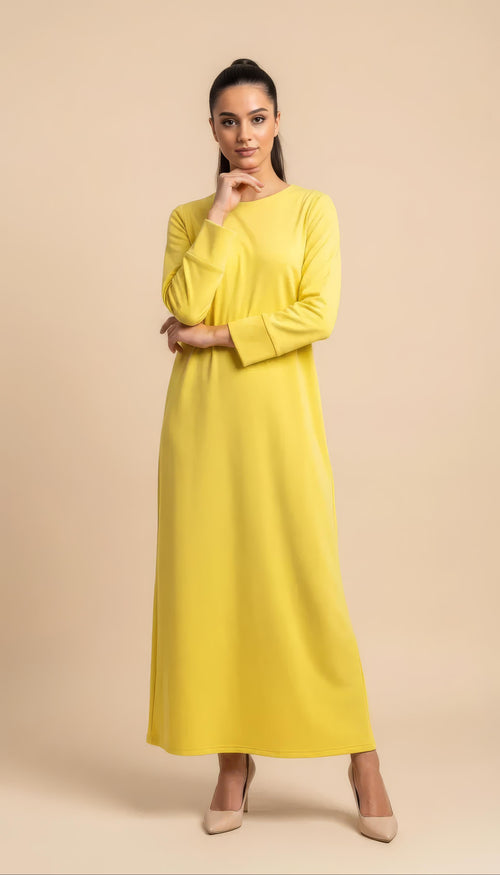 Layla Abaya in Gelb