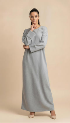 Abaya Layla Grigio chiaro