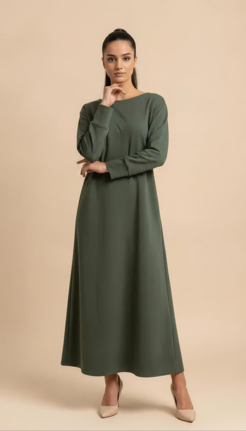 Layla Abaya in Kakigrün