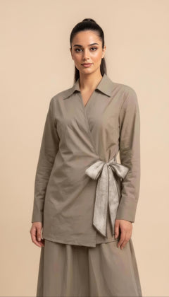 Mira Completo in Cotone in Taupe