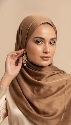 Organza Hijab - Golden Sand