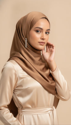 Organza Hijab - Golden Sand