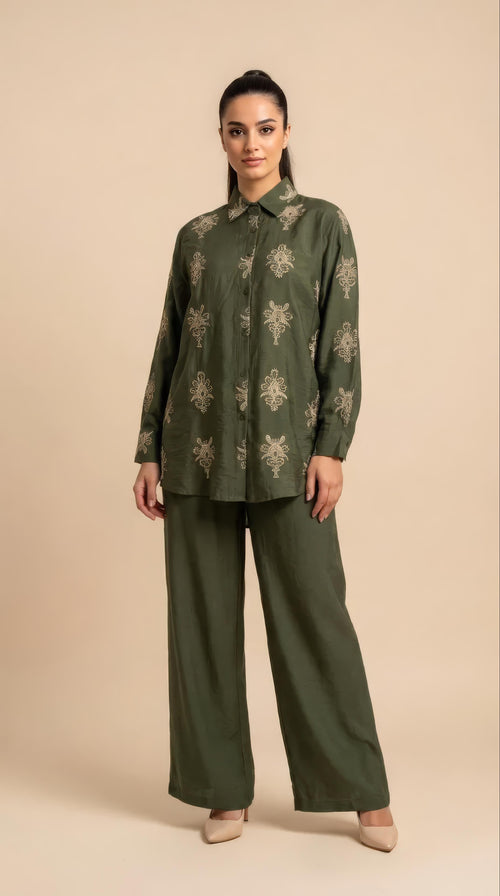 Coordinato Oriental in Verde Kaki