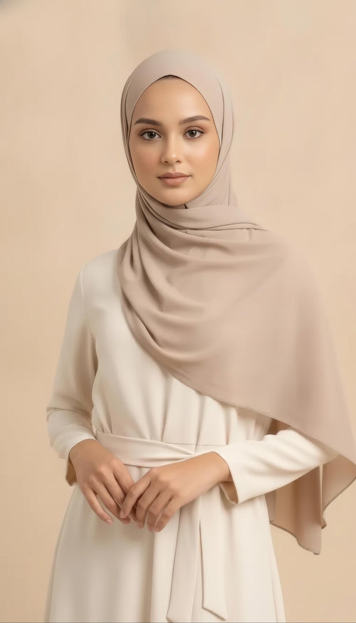 Premium Jersey Hijab - Beige