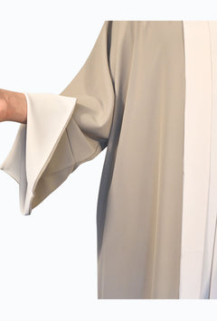 Elegant bicolor abaya two-piece