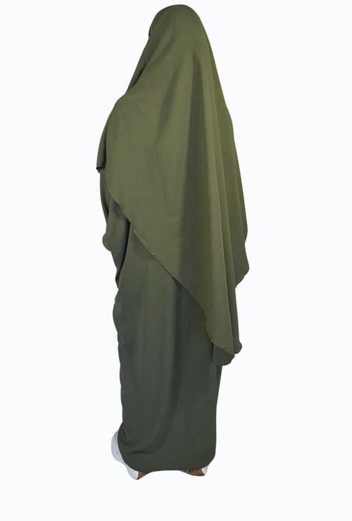 Khimar two-piece with details on the sleeves