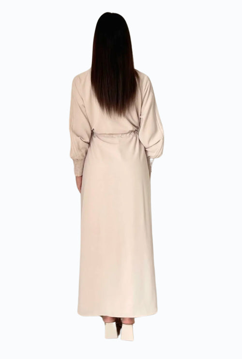 Abaya two-piece with gold details