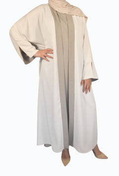 Elegant bicolor abaya two-piece