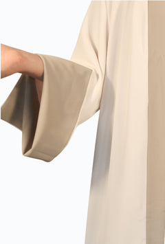Elegant bicolor abaya two-piece