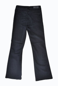Jeans a zampa grigio scuro con glitter