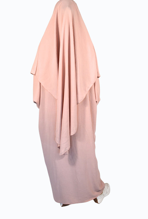 Khimar two-piece with details on the sleeves