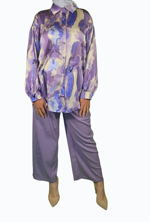 Two-piece shirt and trousers Marble