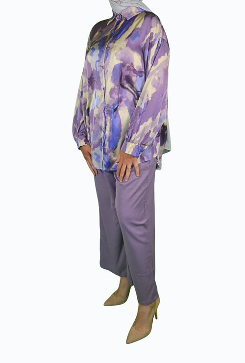 Two-piece shirt and trousers Marble
