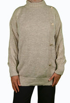 Maglione con bottoni dorati