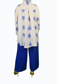 Two-piece set with oriental pattern