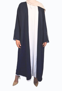 Elegant bicolor abaya two-piece