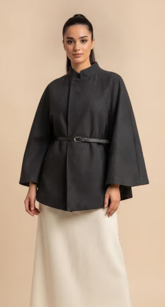 Giacca Yara Grigio Scuro con cintura