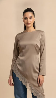 Zahra Top con Dettagli in Pizzo
