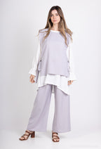 Élise Dreiteiler in Hellgrau