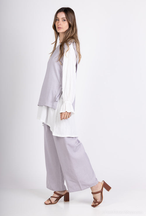 Élise Dreiteiler in Hellgrau