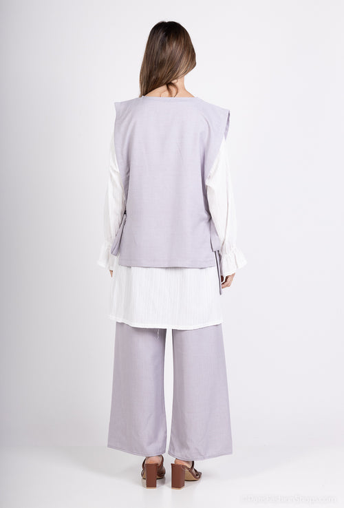 Élise Dreiteiler in Hellgrau