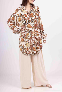 Two-piece set with floral pattern