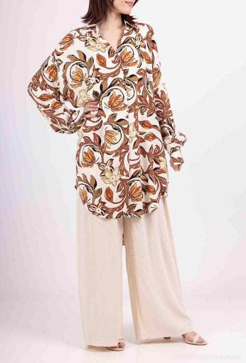Two-piece set with floral pattern