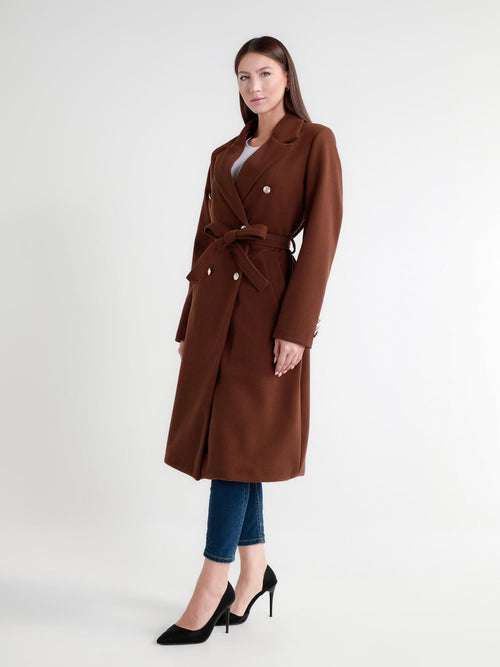 Bella Mantel in Dunkelbraun