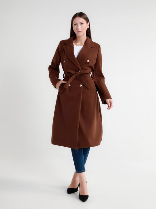 Bella Mantel in Dunkelbraun