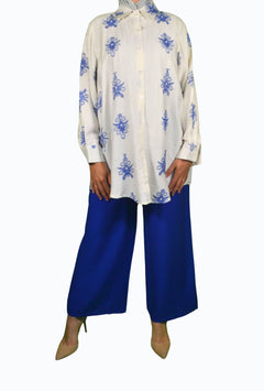 Two-piece set with oriental pattern