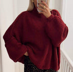 Maya Pullover in Burgenderrot